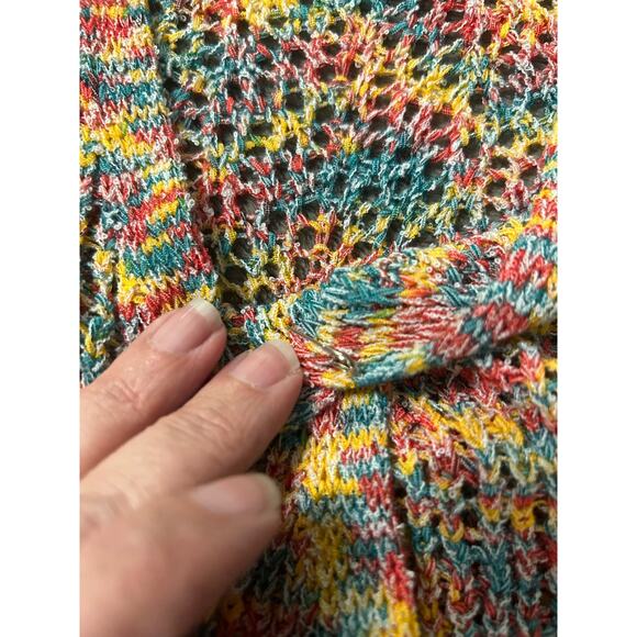 Kori America mesh style long sleeve wrap sweater, size S - Picture 8 of 9